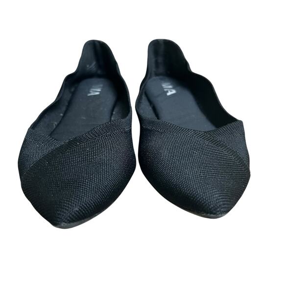 MIA Black Amora Pointed Toe Knit Slip on Flats Size 7M Comfort - Picture 3 of 10